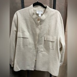 Cream Buttoned Blazer